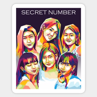 secret number pop art design Sticker